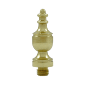 1 3/8 Inch Solid Brass Urn Tip Door Finial (Unlacquered Brass Finish)