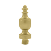 1 3/8 Inch Solid Brass Urn Tip Door Finial (Brushed Brass Finish)