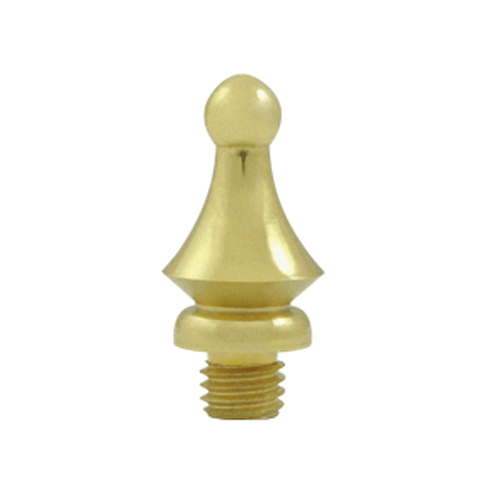 1 1/4 Inch Solid Brass Windsor Tip Door Finial (Polished Brass Finish)