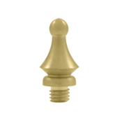 DELTANA 1 1/4 Inch Solid Brass Windsor Tip Door Finial (Brushed Brass Finish)