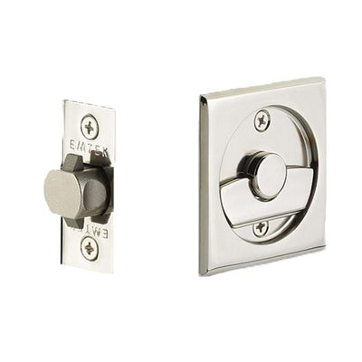 Square Solid Brass Pocket Door Tubular Privacy Set (Several Finish Options)
