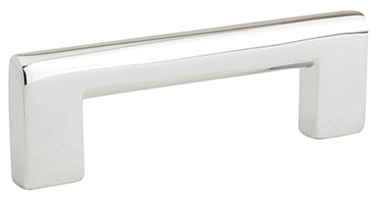 12 5/8 Inch Overall (12 Inch c-c) Brass Trail Pull (Polished Chrome Finish)