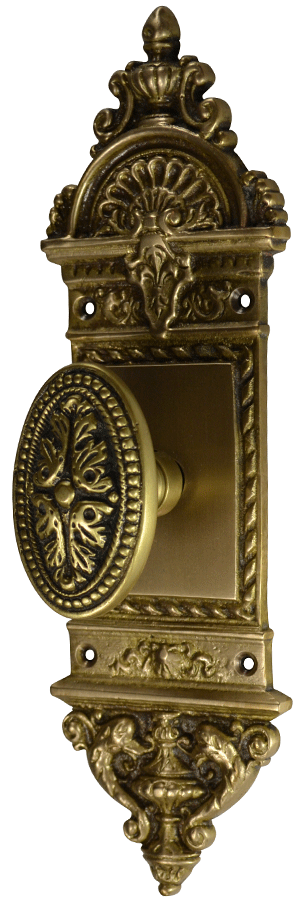 European Door Set With Beaded Style Avalon Oval Knob