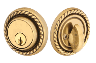 Georgian Rope Single Cylinder Deadbolt (Several Finishes Available)