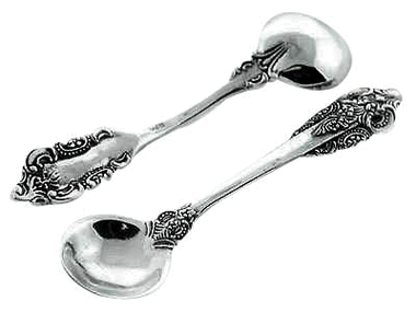 Grapes and Gables Sterling Silver Salt Spoon