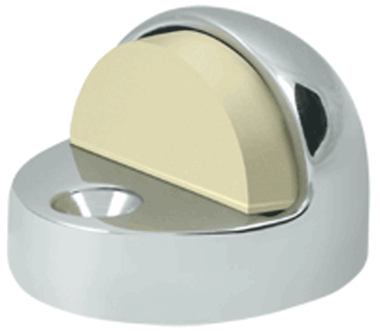 DELTANA High Profile Floor Mounted Bumper Door Stop (Polished Chrome Finish)