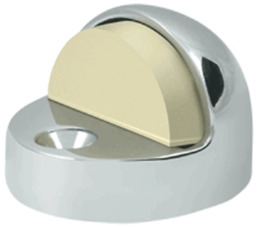 High Profile Floor Mounted Bumper Door Stop (Polished Chrome Finish)