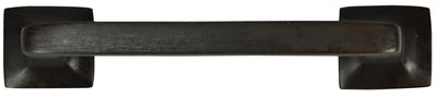 4 1/4 Inch Overall (3 Inch c-c) Solid Brass Square Traditional Pull (Oil Rubbed Bronze Finish)