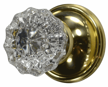 Traditional Crystal Knob Wall Mount Robe Hook (Several Finish Options)