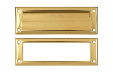 8 7/8 Inch Brass Mail & Letter Flap Slot (Lifetime Polished Brass Finish)