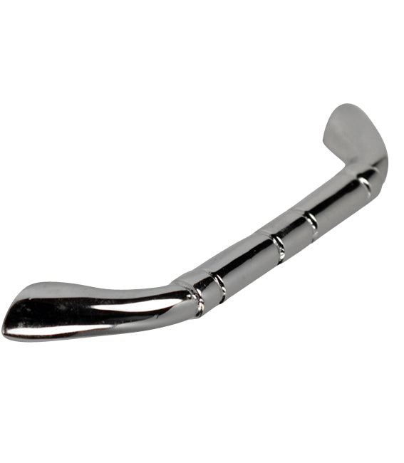 4 3/4 Inch Overall (4 Inch c-c) Solid Brass Traditional Pull (Polished Chrome Finish)