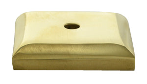 1 2/5 Inch Solid Brass Traditional Back Plate (Polished Brass Finish)