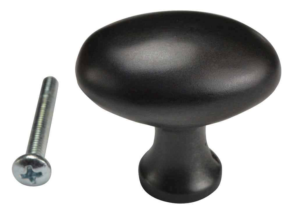 1 1/2 Inch Heavy Traditional Solid Brass Egg Cabinet Knob (Oil Rubbed Bronze Finish)