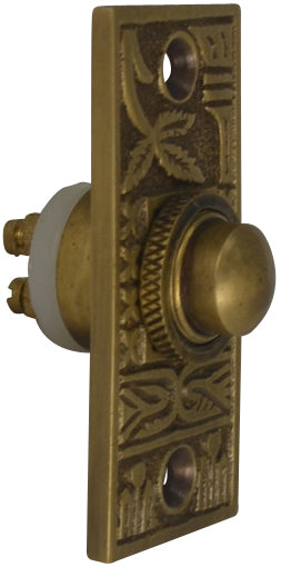 Solid Brass Broken Leaf Door Bell (Antique Brass Finish)