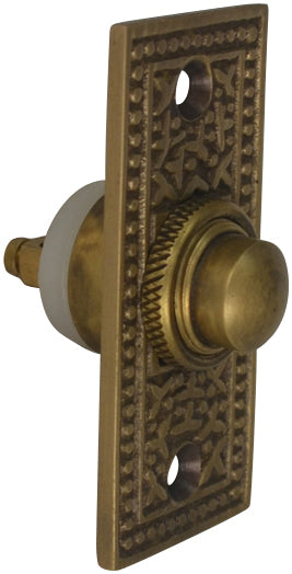Solid Brass Rice Pattern Door Bell (Antique Brass Finish)