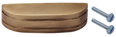 2 3/4 Inch Overall (2 1/2 Inch c-c) Solid Brass Art Deco Simple Cup Pull (Antique Brass Finish)