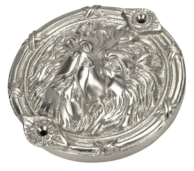 Lion's Head Medallion (Brushed Nickel)