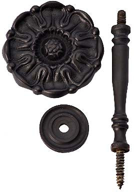 Solid Brass Floral Style Curtain Tie Back (Oil Rubbed Bronze Finish)