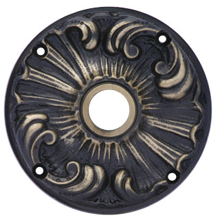 Romanesque Solid Brass Rosette Plate (Antique Brass Finish) Copper Mountain Hardware