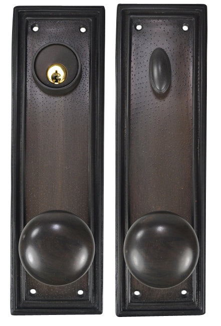 Traditional Square Deadbolt Entryway Set (Oil Rubbed Bronze Finish)