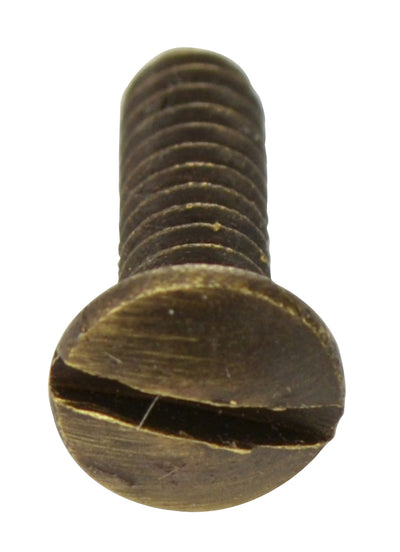 Single 1/2 Inch Solid Brass Wall Switch Plate Screw (Antique Brass Finish)