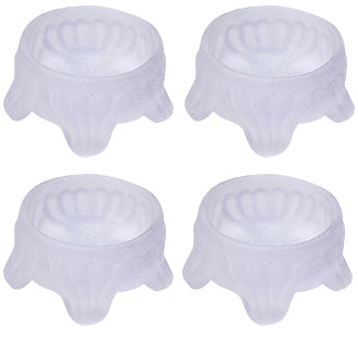 Set of 4 - Clear Frosted Caprice Pattern (Cambridge Glass)