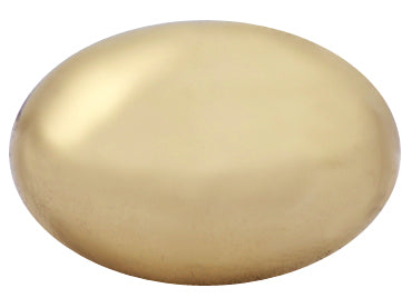1 1/2 Inch Heavy Traditional Solid Brass Egg Cabinet Knob (Polished Brass Finish)