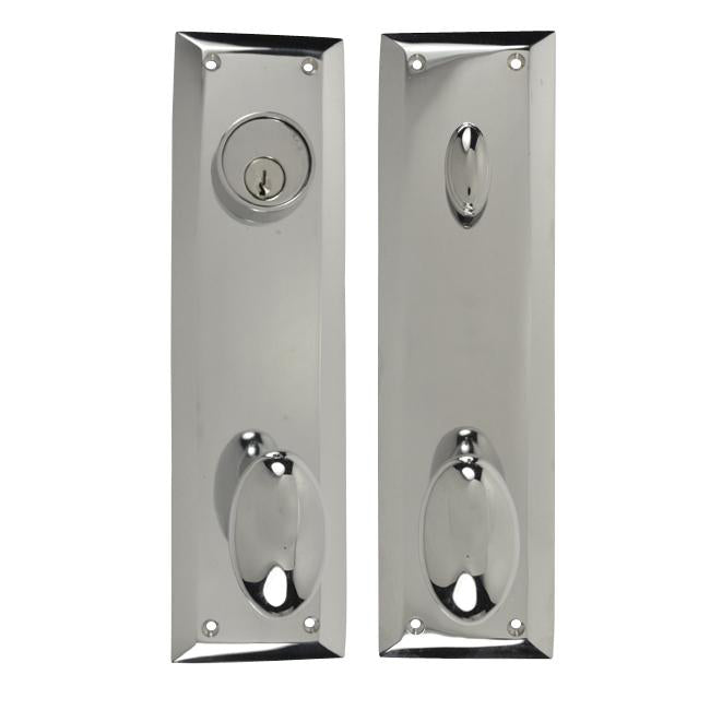 Quaker Style Deadbolt Entryway Set (Polished Chrome Finish) COPPER MOUNTAIN HARDWARE