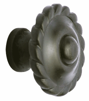 1 1/2 Inch Solid Brass Georgian Roped Knob (Oil Rubbed Bronze Finish)