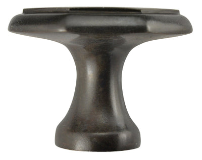 1 5/8 Inch Solid Brass Octagonal Cabinet Knob Oil Rubbed Bronze Finish