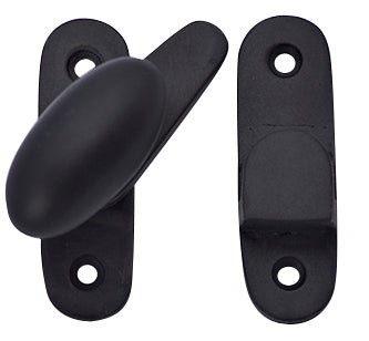 Traditional Solid Brass Oval Knob Latch Set (Oil Rubbed Bronze Finish)