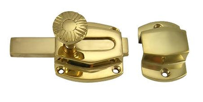 1 1/2 Inch Plain Cabinet Latch (Polished Brass Finish)