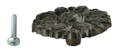 2 1/8 Inch Victorian Floral Rose Cabinet Knob (Oil Rubbed Bronze)