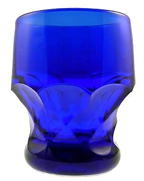 Cobalt Blue Glass Georgia Pattern Tumbler -  6 oz, 9 oz or 12 oz