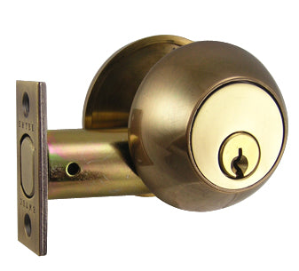 Solid Brass Keyed Entry Deadbolt (Several Finishes Available)