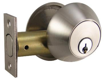 Solid Brass Keyed Entry Deadbolt (Several Finishes Available)