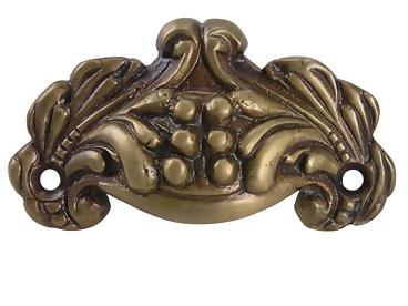 3 Inch Overall (2 3/8 Inch c-c) Solid Brass Cup Pull (Antique Brass Finish)