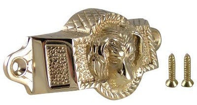 4 Inch Overall (3 1/2 Inch c-c) Solid Brass Golden Retriever Rectangular Cup Pull (Polished Brass Finish)