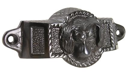 4 Inch Overall (3 1/2 Inch c-c) Solid Brass Golden Retriever Rectangular Cup Pull (Oil Rubbed Bronze Finish)