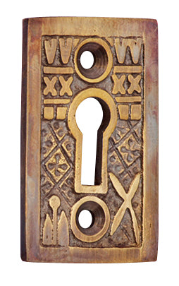 Solid Brass Tiny Key Hole Cover (Antique Brass Finish)