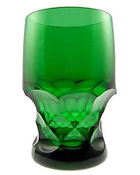12 Ounce Emerald Green Glass Georgia Tumbler 5 1/4 Inch Tall - Set of Four