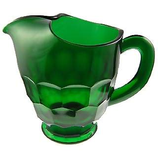 54 Ounce Emerald Green Glass Pitcher: Georgia Pattern