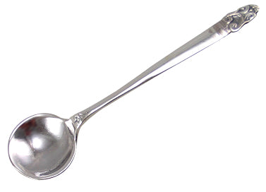 Set of 4 Salt Spoons - Milano Italian Pattern Sterling Silver Salt Spoon