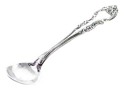 Set of 4 Salt Spoons - American Pattern Sterling Silver Salt Spoon