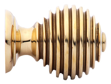 1 1/2 Inch Solid Brass Circular Knob (Polished Brass Finish)