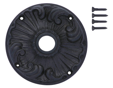 Romanesque Solid Brass Rosette Plate (Oil Rubbed Bronze Finish)