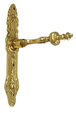 4 Inch Solid Brass Baroque / Rococo Drop Pull (Polished Brass Finish)