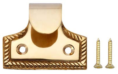 Solid Brass Georgian Roped Sash Lift (Polished Brass Finish)