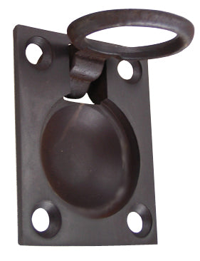 1 3/4 Inch Solid Brass Traditional Flush Ring Pull (Oil Rubbed Bronze Finish)