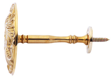 Solid Brass Baroque Curtain Tie Back (Polished Brass Finish)